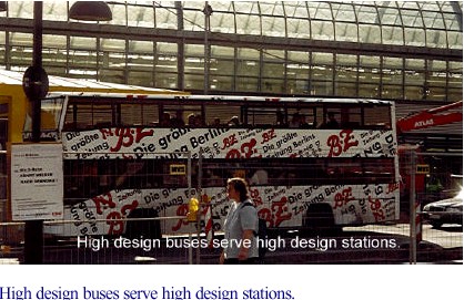 High design buses serve high design stations