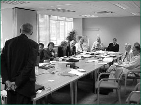 Figure 2. The Right-of-Way and Utilities Scanning Team meets at St. Christopher House in London.