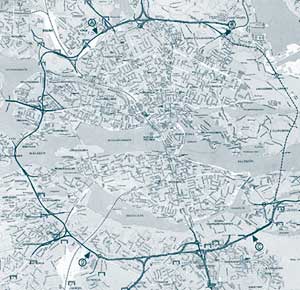 The Stockholm Ring Road tunnels with underground junctions