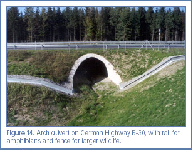 Figure 14. Arch culvert on German Highway B-30, with rail for