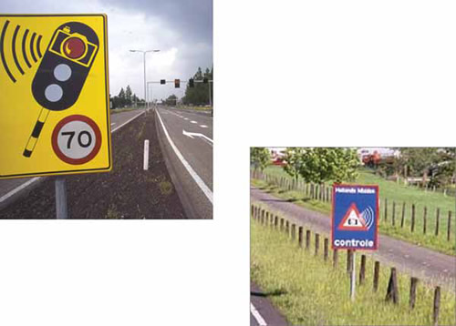 Figure 4-14. Photo enforcement warning signs in the Netherlands.