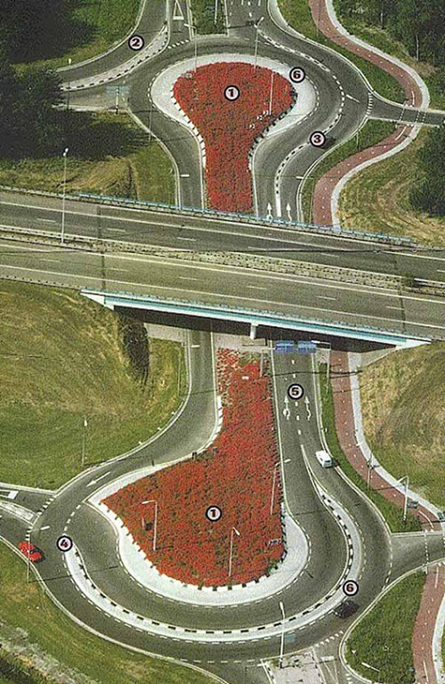 Figure 5-3. Dog bone roundabout in the Netherlands.