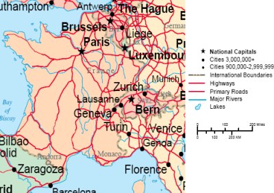 France Capital Map