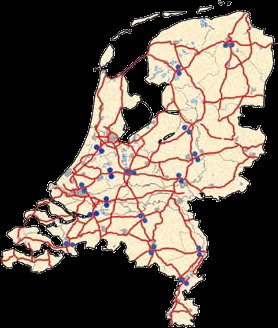 Map of future WIM+VID sites in the Netherlands.