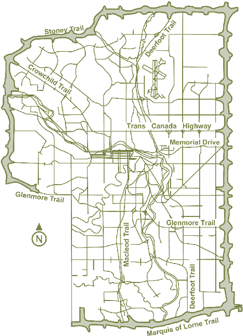 Map of Calgary TUC.