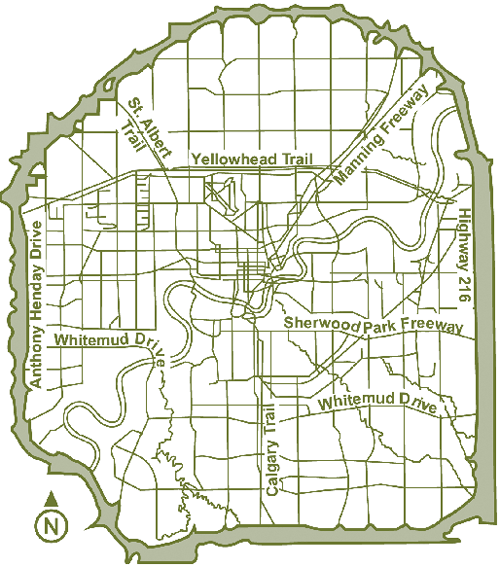 Map of Edmonton TUC.