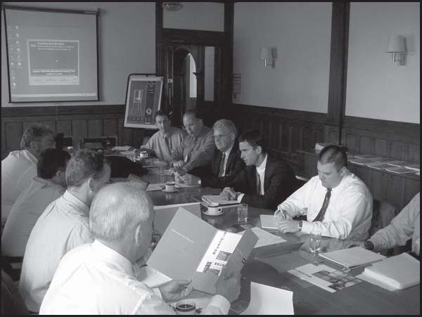 Photo of meeting with the Building Research Establishment in the United Kingdom.