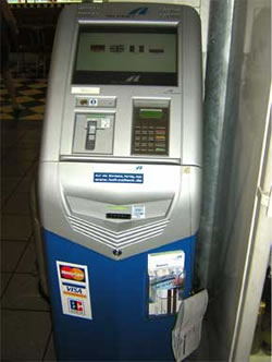 Photo of German toll payment station.