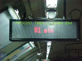 Figure 4. Next train arrival sign in Madrid