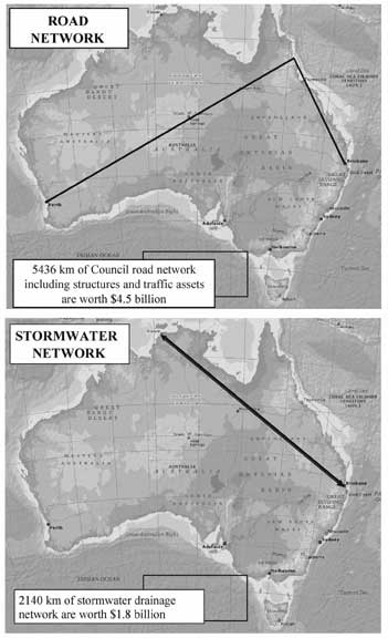 Portrayal of the extent of the infrastructure challenge in Brisbane.