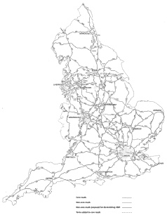 Map of UK highway system