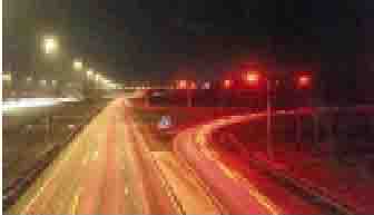 High level of roadway lighting