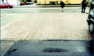 Table with different pavement texture, Denmark