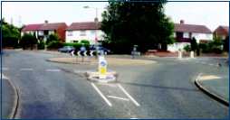 One-lane urban roundabout, England