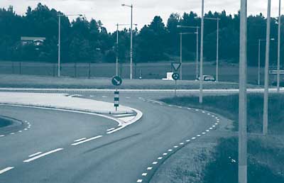 Roundabout entry in Sweden