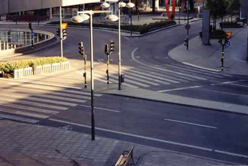 Figure 3-1. Signalized intersection in Stockholm, Sweden.
