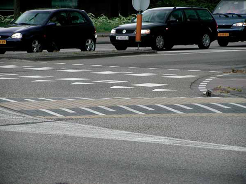 Figures 5-7. Speed table in right-turn lane.