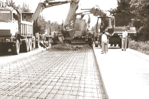 Photo of CRC inlay construction in Belgium.