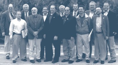 Photo of scan team members R. Sines, M. Corrigan, W. Jones, J. D'Angelo, D. Newcomb, T. Harman, E. Harm, B. Yeaton, B. Prowell, M. Jamshidi, G. Baumgardner, J. Cowsert, and J. Bartoszek.