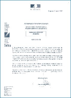 SETRA certificate for Aspha-min.