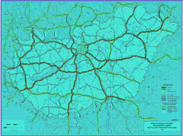 Figure 10. Map of Hungarian long-term development plan of the expressway network to 2034.