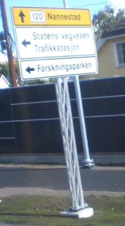 Figure 7. Photo of lattice sign posts on a suburban arterial.