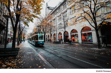 Trolleybus on a European street. Source: Thinkstock