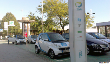 Car2Go vehicle pick-up facility.