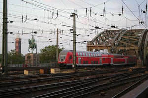 Photo of street scene in Cologne, Germany.