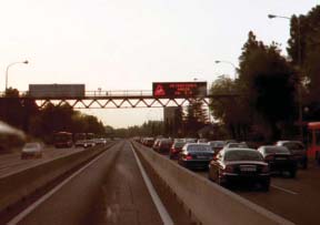 Figure 3. Dynamic message sign on the M-30.